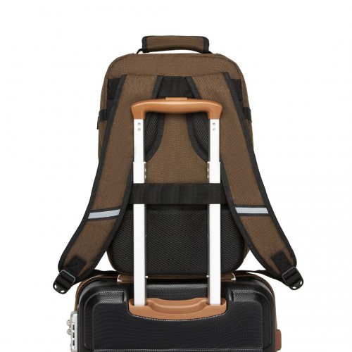 Kono Multi-purpose Business Carry-On Backpack – Fits 15.6" Laptop, Ideal for Work, Travel & Daily Commute - Brown