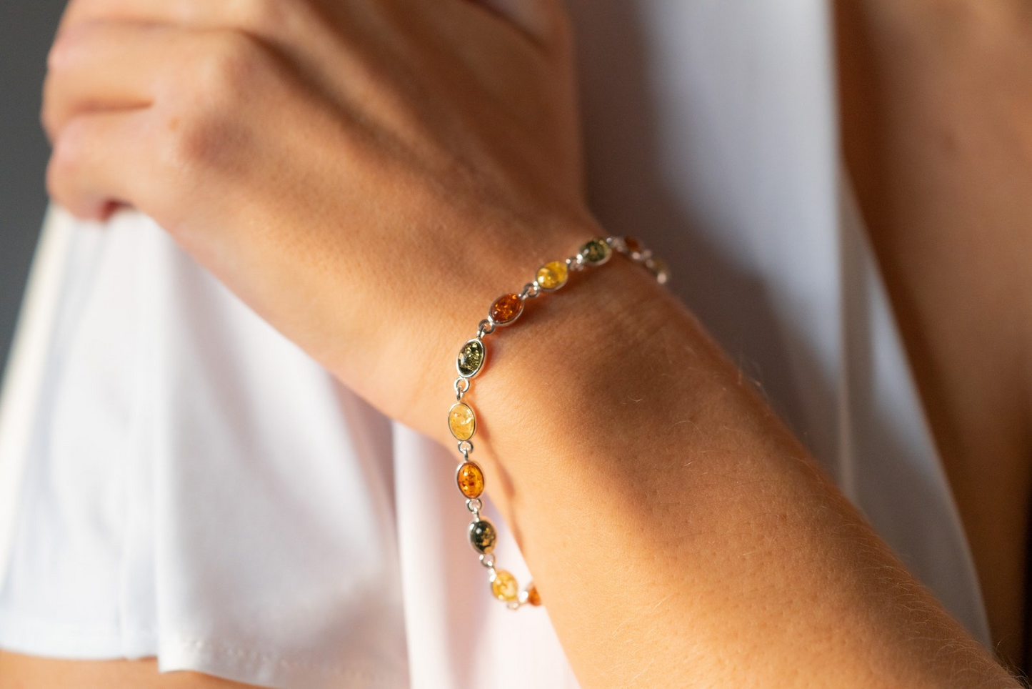 Dainty Multicolour Amber Bracelet