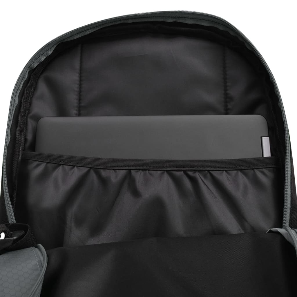 vidaXL School Backpack - 40 L Capacity, Durable Black and Grey Design