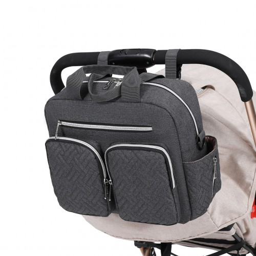 Kono Durable & Functional Changing Tote Bag - Dark Grey – Spacious & Stylish Diaper Bag for Moms & Dads