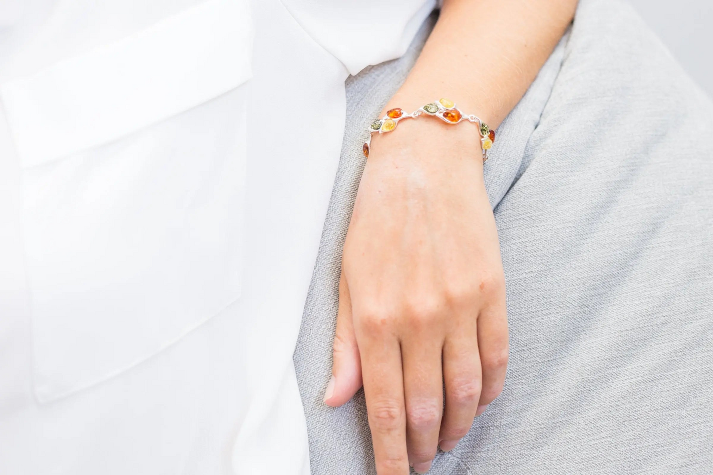 Multicolour Statement Link Bracelet