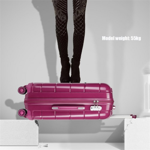 K1997L - KONO 24 INCH HARD SHELL PP SUITCASE - PURPLE
