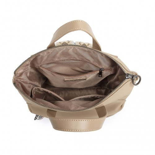 Miss Lulu Signature Style Backpack With Unique Details - Khaki | LT2355 | Stylish & Functional