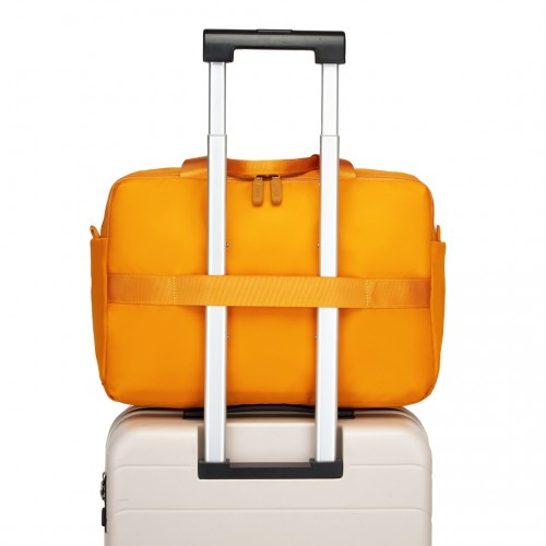 Kono Water-Resistant Travel Bag with Laptop Sleeve - Multi-Functional Large Capacity Tote for Business & Weekend - Yellow