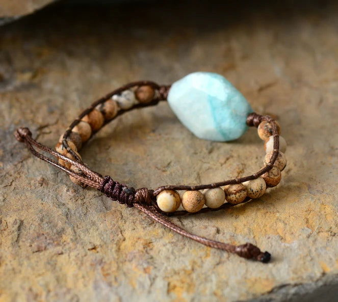 Amazonite Beaded Bracelet Embrace Tranquility and Style