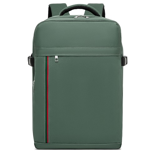 Kono 20L Cabin Backpack with Red Trim for 15.6” Laptop – Water-Resistant Travel Daypack with Luggage Strap - Green