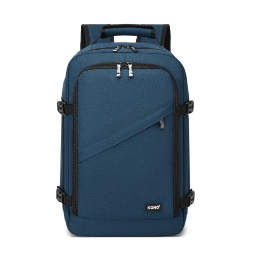 Kono Multi-purpose Business Carry-On Backpack - Fits 15.6" Laptop, Ideal for Work, Travel & Daily Commute - Navy
