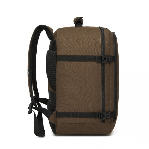 Kono Multi-purpose Business Carry-On Backpack – Fits 15.6" Laptop, Ideal for Work, Travel & Daily Commute - Brown