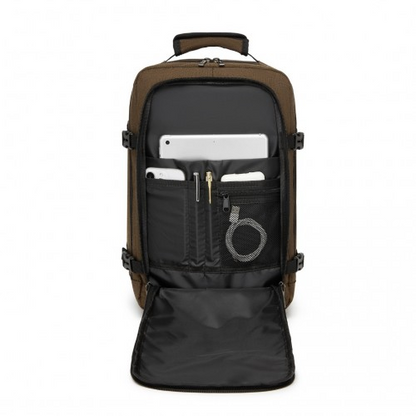 Kono Multi-purpose Business Carry-On Backpack – Fits 15.6" Laptop, Ideal for Work, Travel & Daily Commute - Brown