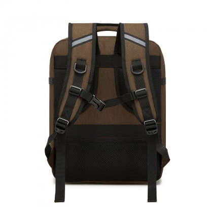 Kono Multi-purpose Business Backpack – Fits 15.6" Laptop, Ideal for Work, Travel & Daily Commute - Brown