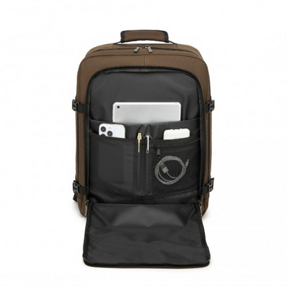 Kono Multi-purpose Business Backpack – Fits 15.6" Laptop, Ideal for Work, Travel & Daily Commute - Brown