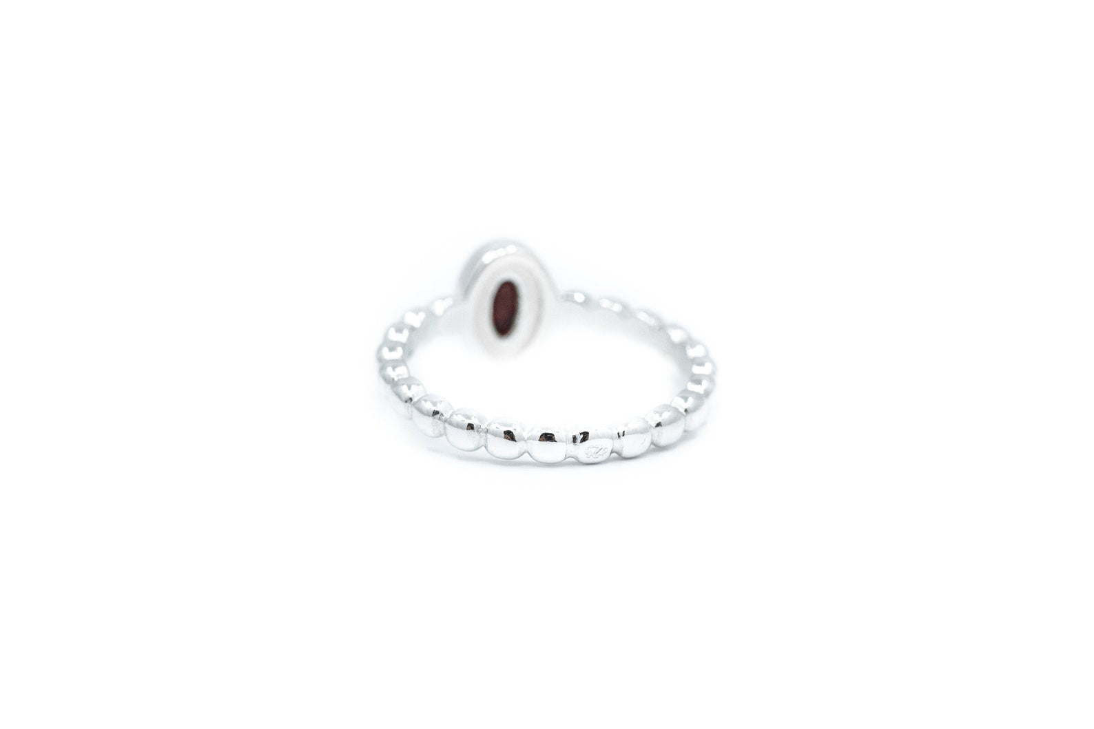 Cherry Amber Bubble Stacking Ring