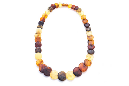Colourful Round Amber Medium Bead Necklace