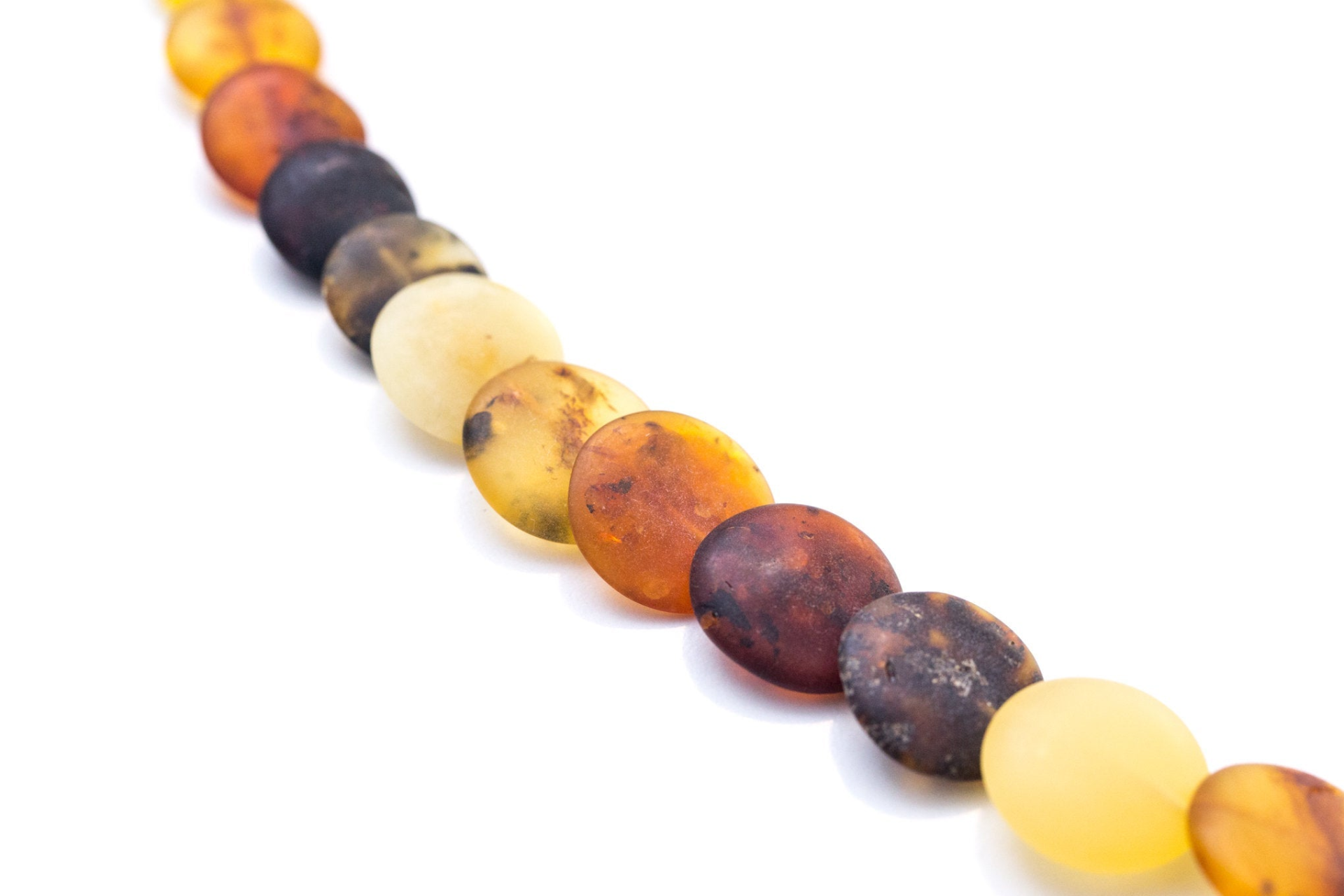 Colourful Round Amber Medium Bead Necklace