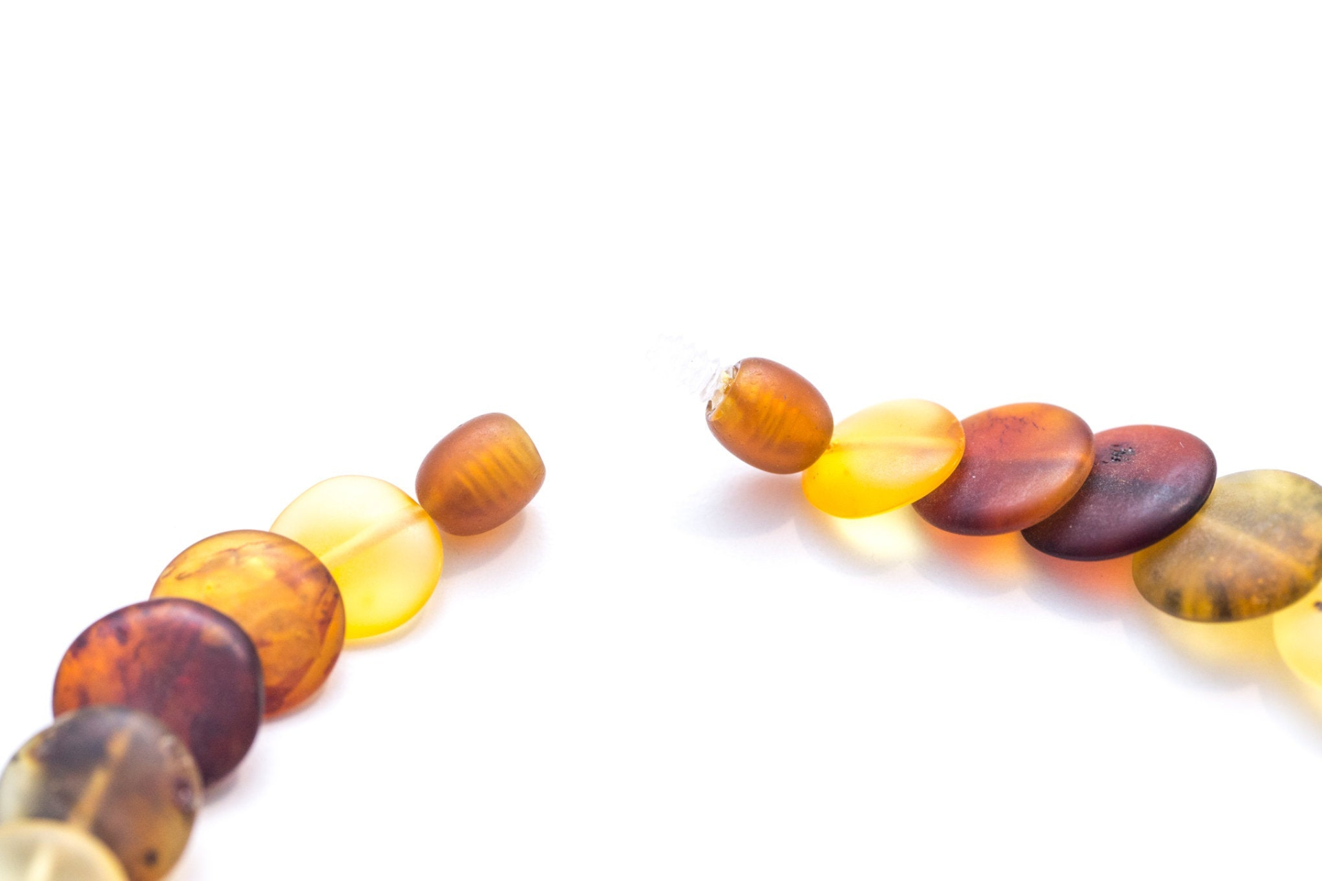 Colourful Round Amber Medium Bead Necklace