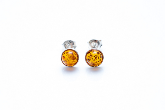 ESSENTIALS Mini Amber Stud Earrings