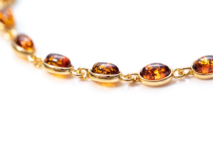 Gold Plated Dainty Oval Bracelet