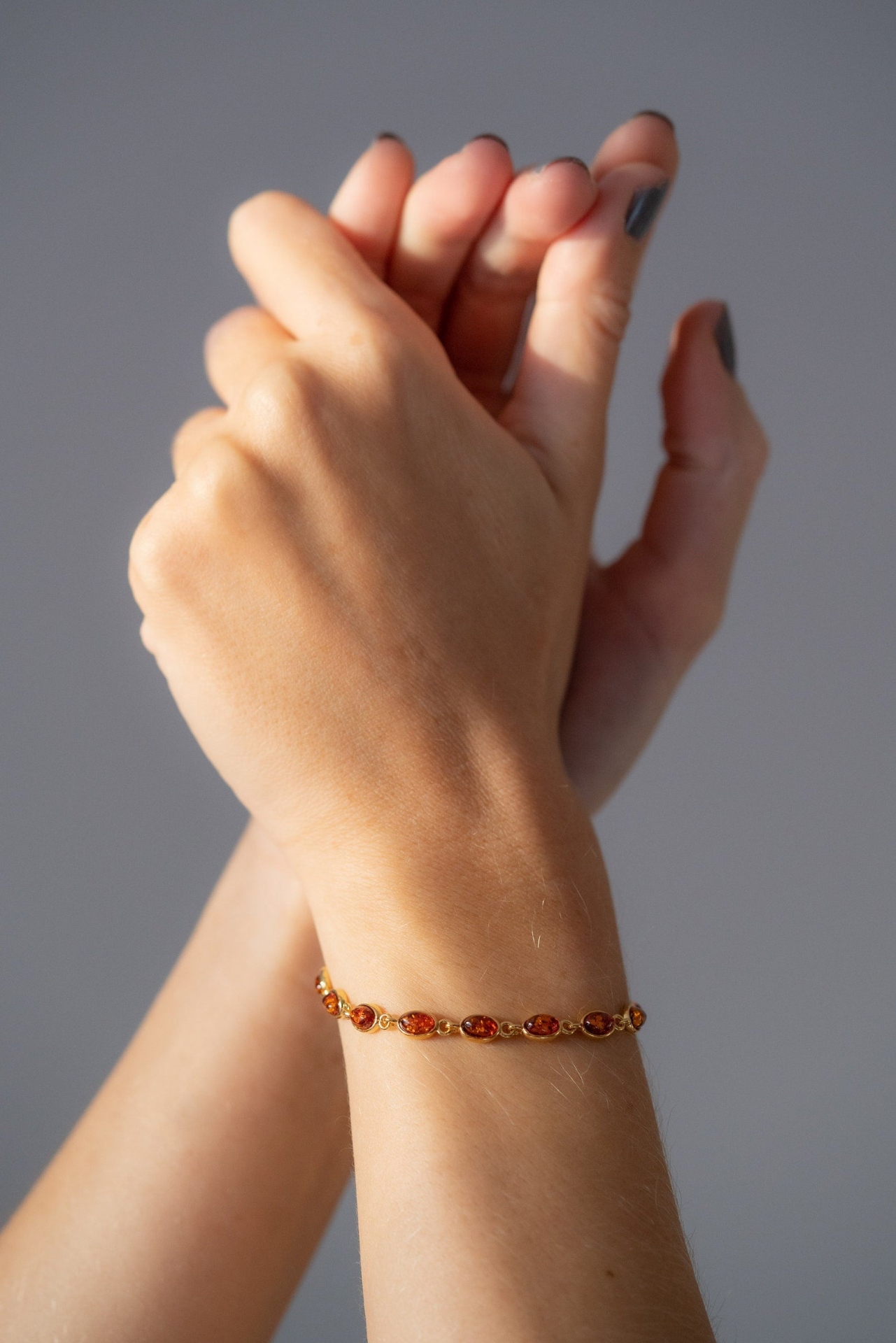 Gold Plated Dainty Oval Bracelet