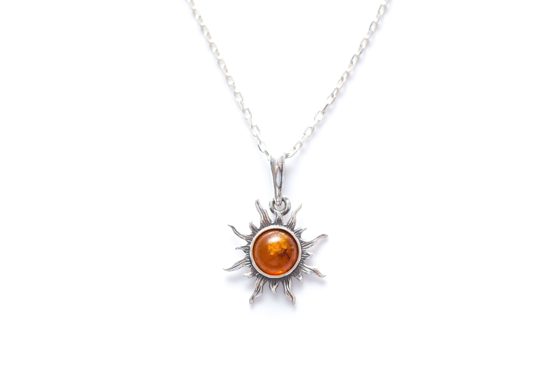 Mini Amber Sun Necklace