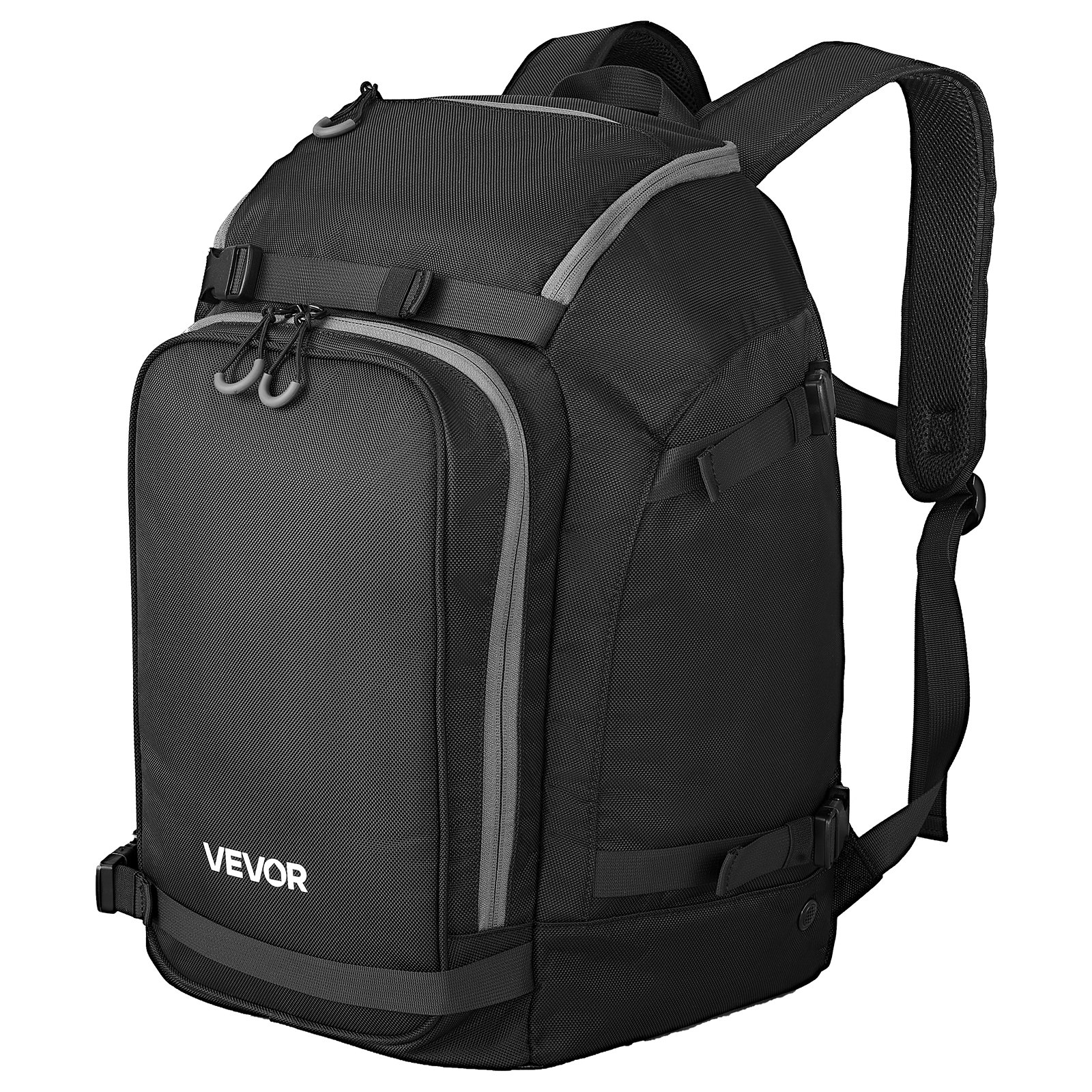 VEVOR Ski Boot Bag, 55L Backpack for Men & Women, Waterproof, Durable 1680D Oxford, Black