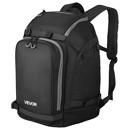 VEVOR Ski Boot Bag, 55L Backpack for Men & Women, Waterproof, Durable 1680D Oxford, Black