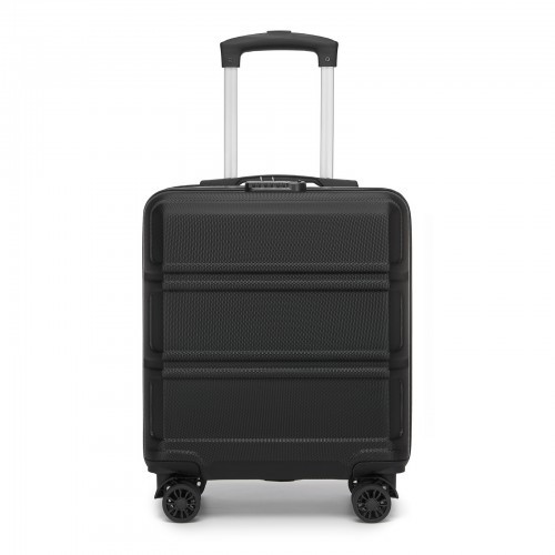 Kono 16 Inch ABS Hard Shell Under-Seat Cabin Suitcase with Spinner Wheels - Black | Lightweight & Durable Travel Companion