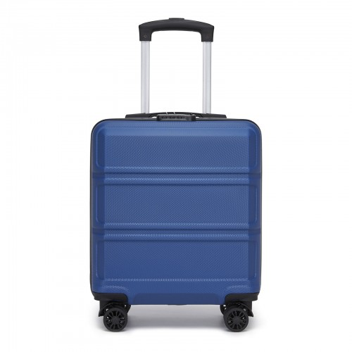 Kono 16 Inch ABS Hard Shell Under-Seat Cabin Suitcase with Spinner Wheels - Navy | Lightweight & Durable Travel Companion