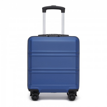 Kono 16 Inch ABS Hard Shell Under-Seat Cabin Suitcase with Spinner Wheels - Navy | Lightweight & Durable Travel Companion