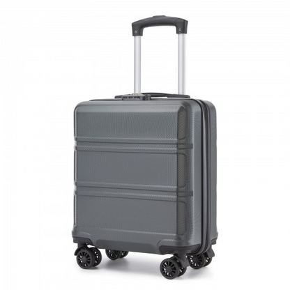 Kono 16 Inch ABS Hard Shell Under-Seat Cabin Suitcase with Spinner Wheels - Grey