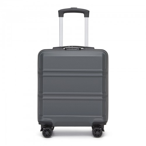 Kono 16 Inch ABS Hard Shell Under-Seat Cabin Suitcase with Spinner Wheels - Grey