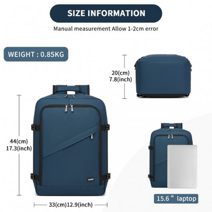 Kono Multi-purpose Business Backpack - Fits 15.6" Laptop, Ideal for Work, Travel & Commute - Navy