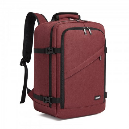 Kono Multi-purpose Business Carry-On Backpack–Fits 15.6" Laptop, Ideal for Work, Travel & Daily Commute - Burgundy