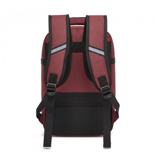 Kono Multi-purpose Business Carry-On Backpack–Fits 15.6" Laptop, Ideal for Work, Travel & Daily Commute - Burgundy
