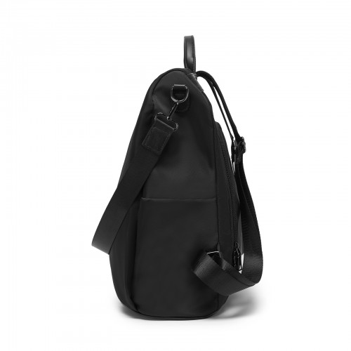 Miss Lulu Stylish Anti-Theft Convertible Backpack - Black | Spacious & Secure for Commuting & Daily Use