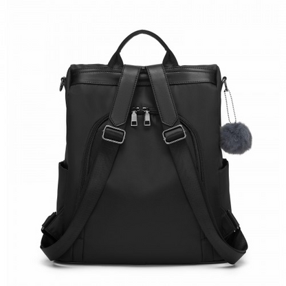 Miss Lulu Stylish Anti-Theft Convertible Backpack - Black | Spacious & Secure for Commuting & Daily Use