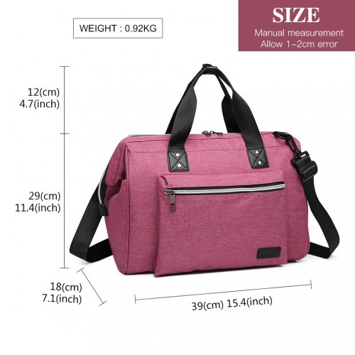 Kono Maternity Baby Changing Bag - Pink | Travel Shoulder Bag for Moms