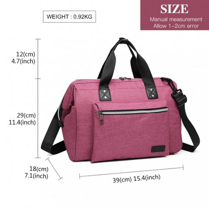 Kono Maternity Baby Changing Bag - Pink | Travel Shoulder Bag for Moms