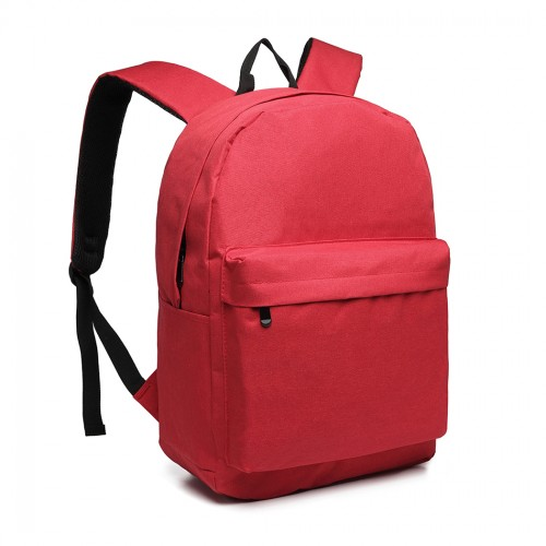 Kono Durable Polyester Everyday Backpack With Sleek Design - Red | Perfect for Daily Use