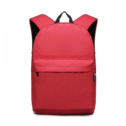 Kono Durable Polyester Everyday Backpack With Sleek Design - Red | Perfect for Daily Use