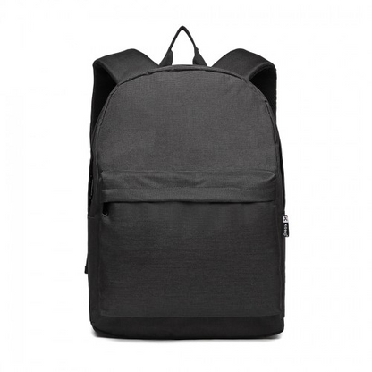 Kono Durable Polyester Everyday Backpack - Sleek Design, Black