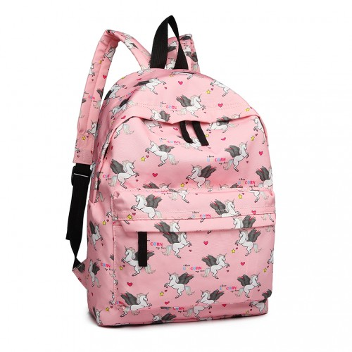Miss Lulu Large Pink Unicorn Print Backpack - Stylish & Versatile