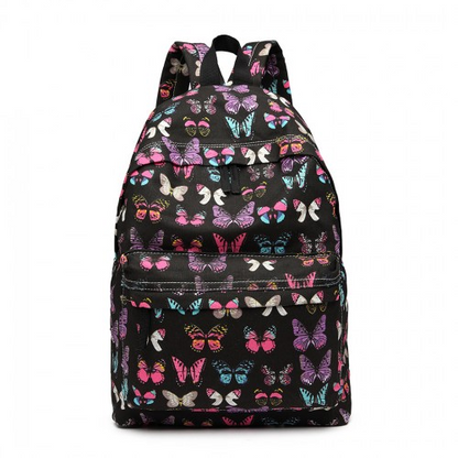 Miss Lulu Large Butterfly Backpack in Black - Stylish & Functional