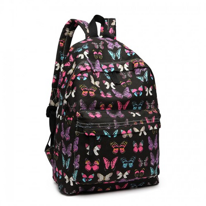Miss Lulu Large Butterfly Backpack in Black - Stylish & Functional