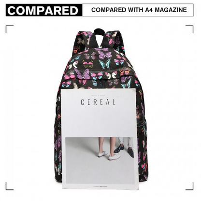 Miss Lulu Large Butterfly Backpack in Black - Stylish & Functional