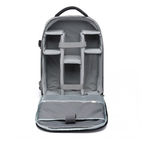 Kono Water Resistant Shockproof DSLR Camera Backpack - Grey | E6928 | Travel & Photography Essential