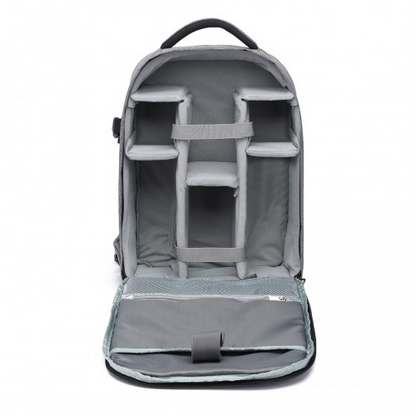 Kono Water Resistant Shockproof DSLR Camera Backpack - Grey | E6928 | Travel & Photography Essential
