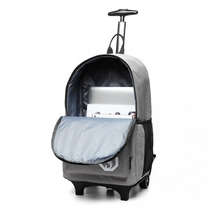 Kono Multi-functional Glow-in-the-Dark Trolley Backpack - Grey | E6877 Travel & Business Essential