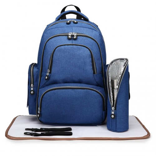 Kono Large Capacity Multi Function Baby Diaper Backpack - Blue | E6706