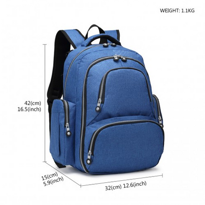 Kono Large Capacity Multi Function Baby Diaper Backpack - Blue | E6706