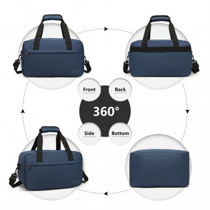 Kono Lightweight Multi Purpose Unisex Sports Travel Duffel Bag - Navy